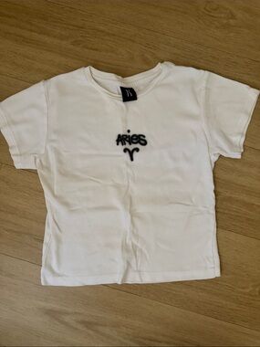 Realisation Par Aries Graffiti Graphic White Baby Tee